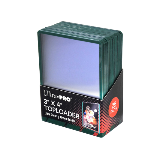 FUNDAS ULTRA PRO TOPLOADER BORDE VERDE (25)