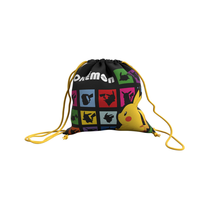 SACO POKEMON 25CM NEGRO