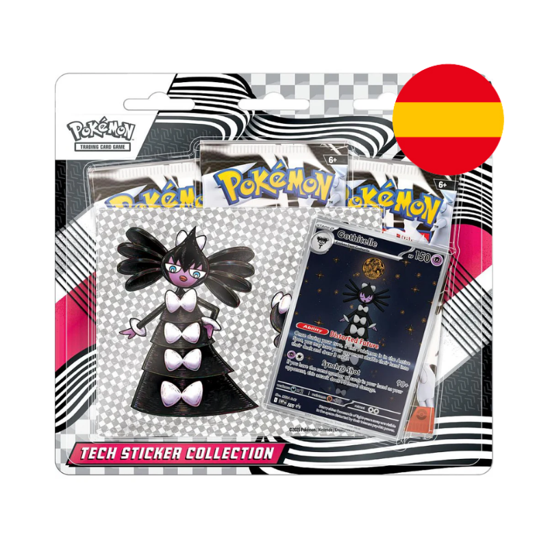 BLISTER TECH STICKER 3 SOBRES WHITE FLARE CON PROMO