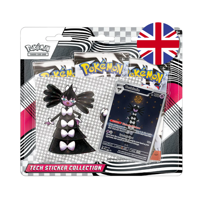 BLISTER TECH STICKER 3 SOBRES WHITE FLARE CON PROMO