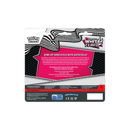 BLISTER TECH STICKER 3 SOBRES WHITE FLARE CON PROMO